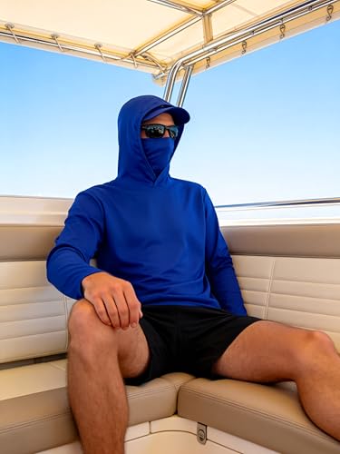 Image of 5 Pack Men's UPF 50+ Sun Protection Hoodie Shirts Long Sleeve Shirts Quick Dry Lightweight for Running Workout Hiking Fishing