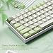 Womier Matcha Green Keycaps PBT, Jelly Keycaps 60 75 100 Percent, Translucent Jade Key caps Custom 127 Keys, Cherry Profile for 61/68/84/87/98/100 Cherry Gateron MX Mechanical Gaming Keyboards