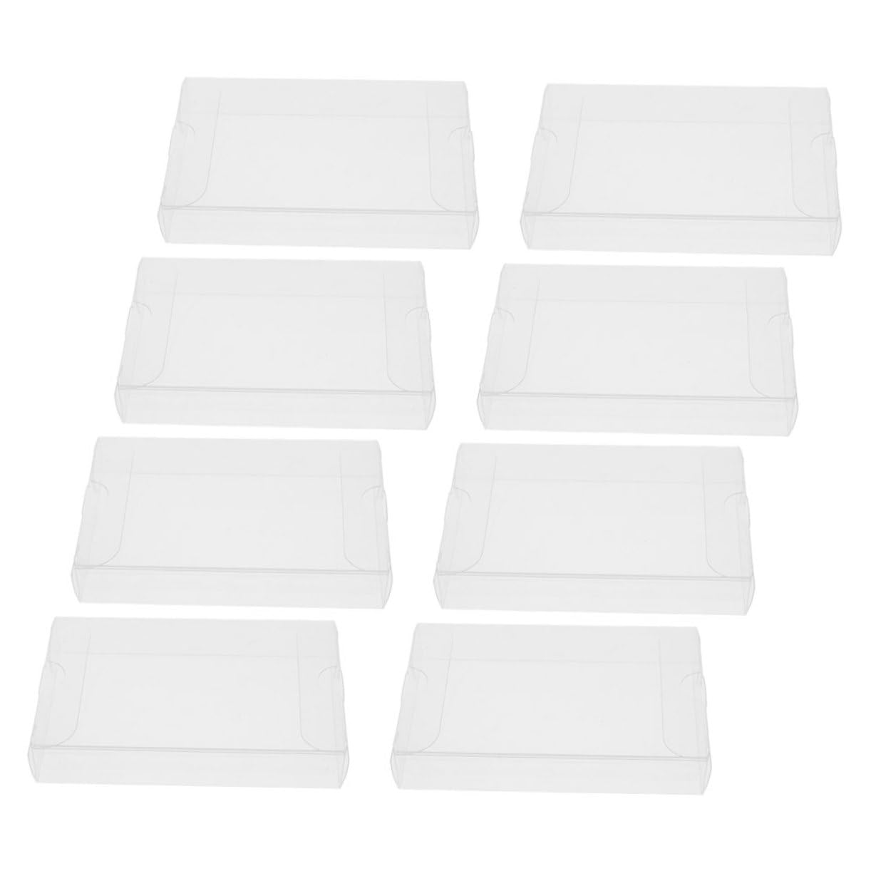 STOBAZA 8Pcs PVC Cassette Tape Storage Case Vintage Audio Holder Organizer for Music Tapes Capacity Protective Covers
