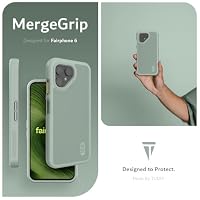 TUDIA DualShield Grip kompatibel mit Fairphone 6 2025 Hülle [MergeGrip] Militärqualität doppellagig stoßfest robust strapazierfähig Schutzhülle fürs Handy – Grüne Lilie – Ansicht 6