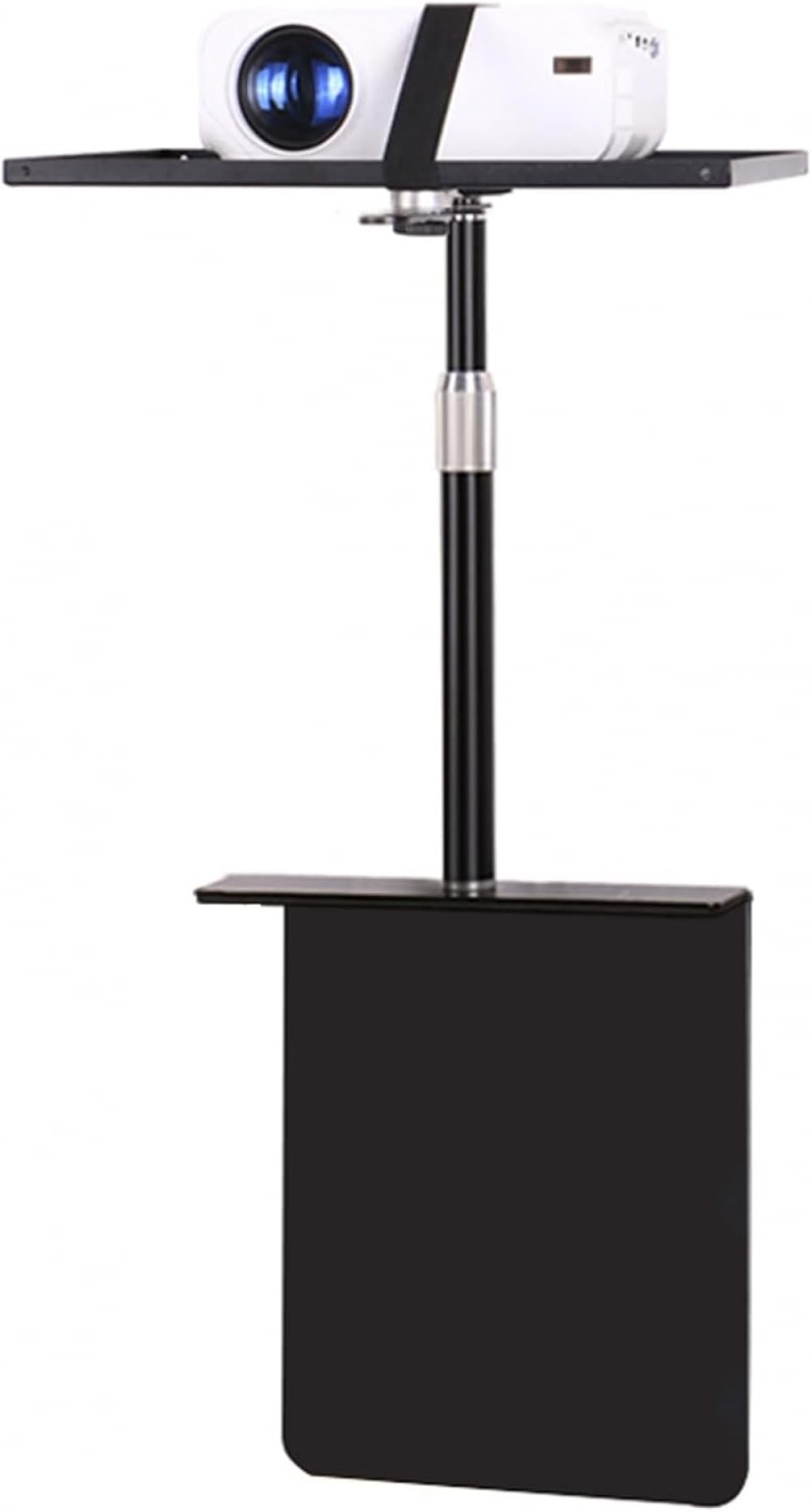 Soporte Proyector Suelo Altura Regulable Elevador Ordenador Portátil Universal Ruedas Bandeja Notebook Mesa Palo Extensible 24-40CM,para CCTV/cámara/proyector/Webcam-Black||34 * 24CM