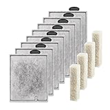 Paquete de 8 cartuchos de filtro grandes para acuario con almohadilla de filtro, 55