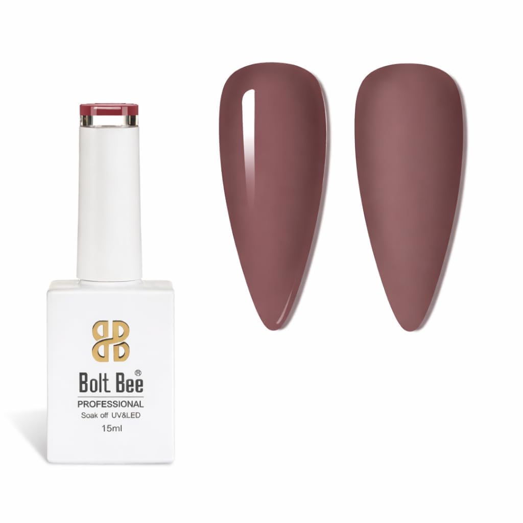 Bolt Bee Professional Mocha Brown Color Gel Nail Polish Soak Off UV/LED Gel Long Lasting, High Gloss Finish, Salon Quality for Manicure, Nail Art & DIY (32)-image-36