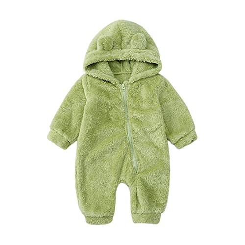 Dreamyth Baby Newborn Snowsuit Infant Fleece Jumpsuit Winter Baby Outfits Unisex Hooded Romper One Piece Baby Warm Coat