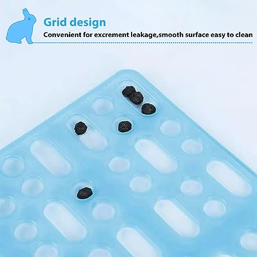 Image of Qpets 2Pcs Rabbit Cage Mat Hollow Mat For Rabbit Cage 9.8 By 13.5 Inches,Small Pet Plastic With 8Pcs Fixed Clip,Dry For Guinea Pig Hamster
