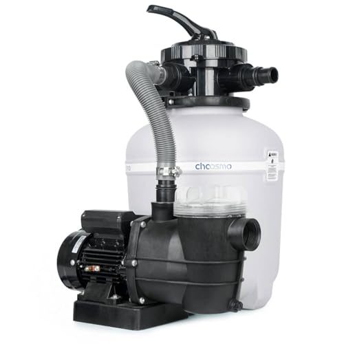 choosmo 13' Sand Filter System with 6-Way Valve Pool Pump 2500GPH Easy to Use for Above Ground Pools