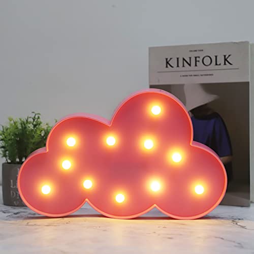 LED Nube Decorativa Luz de Noche Colgante Rosa miniatura 3