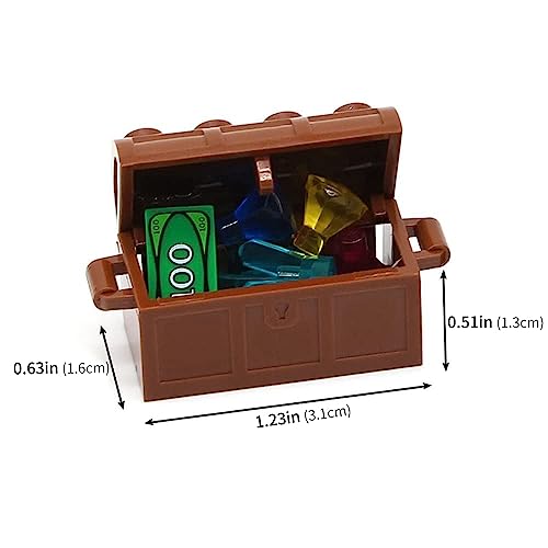 Feleph T133 Treasure Accessories Money Building Blocks Set Jewel Chest, Gems Diamonds, Bullion Gold Tile Silver Bar, Power Crystals, Coins, Goblet, 100 Dollar Bill Cash Toy Brick thumb #5