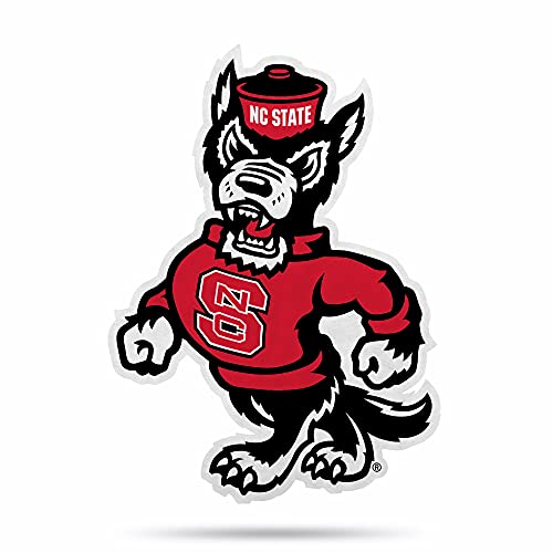 Rico Industries NCAA North Carolina State Wolfpack Mascot Shape Cut Pennant - Home and Living Room Décor - Soft Felt EZ to Hang