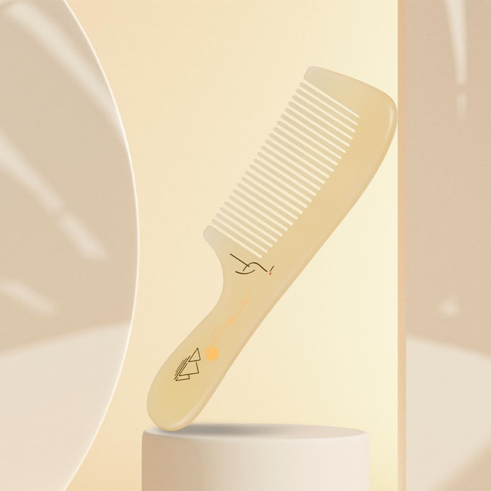 TAN MUJIANG Hair Comb Sheep Horn Mini Size Portable 1pc