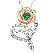 LAVALE Valentines Day Gifts for Her Women, I Love You Gifts February December Birthstone Necklace...