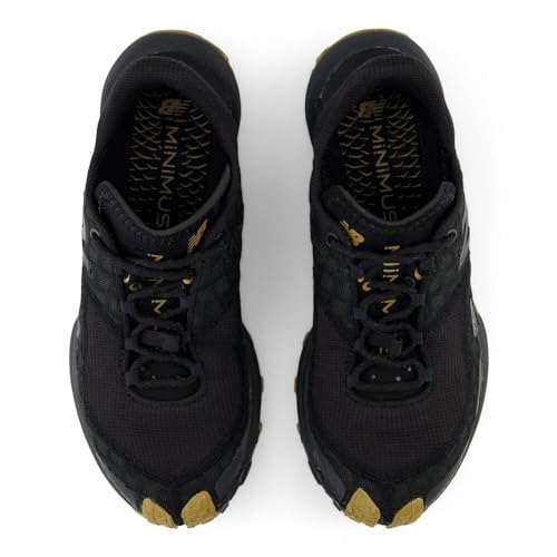 New Balance Women's Minimus V1 Trail Running Shoe, Black/Black/Plains, 8