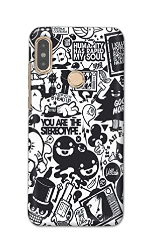 Image of Printed Hard Back Cover Case for Mi Redmi Note 5 Pro Back Cover (Mixed Cartoon) -702