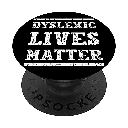 Dislessico vite materia divertente dislessia consapevolezza grafica PopSockets PopGrip Intercambiabile