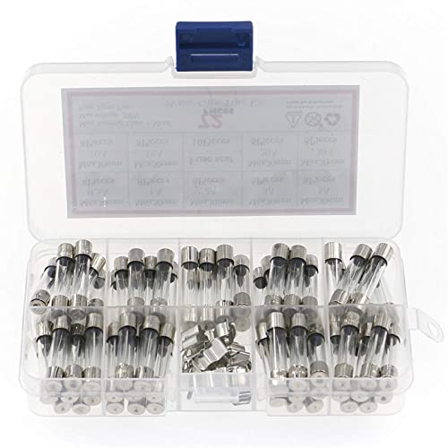 Kit en verre à soufflage rapide 6x30mm avec 72 fusibles de voiture de 0.5A à 30AMP