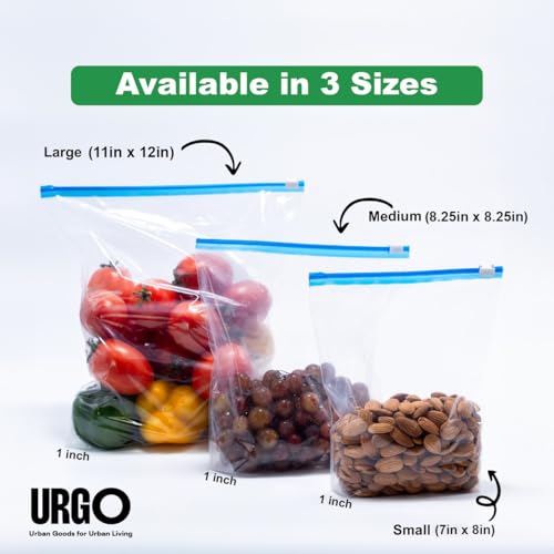 Image of Super Saver Combo (Small + Medium + Large) | 45 bags | URGO Premium, Super-Clear, Reusable Zip & Lock Bags | 3 packs