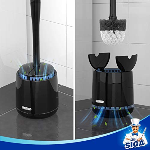 image for MR.SIGA Premium Toilet Bowl Brush and Holder with Solid Handle and Dur