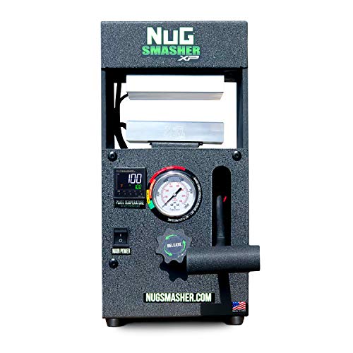 NUGSMASHER XP Heat Press with PSI Gauge and LED Lights for Solventless Extractions - Made in The USA!