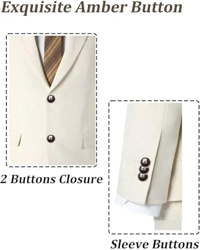 Bofan Boys Linen Blazer Suit Jackets for Boy Separate Kid Blazers Coats Summer Beach Prom Wedding Outfit4