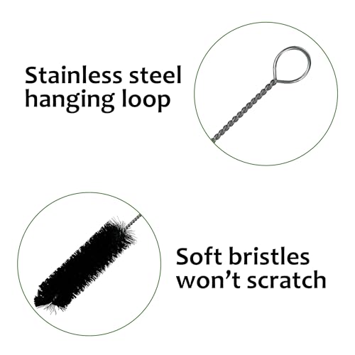 Bottle Brush for Cleaning - Jacobi Jayne® Bird Feeder Cleaner - Bird Feeder Accessories - Extra Long Handle Crevice Cleaner - Washing Brush and Outdoor Tool - Image 2