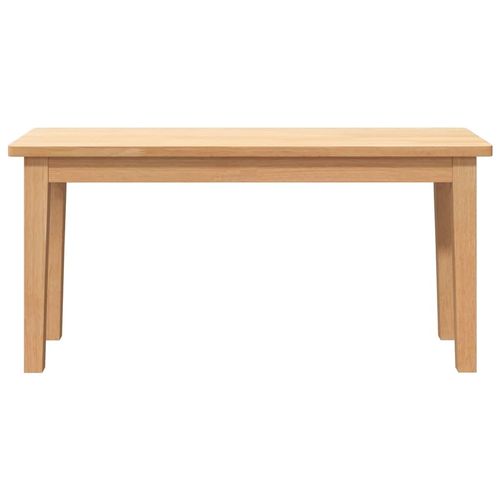 Ławka 90 cm, lite drewno gumowe z tapicerką, ławka do siedzenia do jadalni, kuchni, korytarza, salonu, w stylu wiejskim, nowoczesna, wytrzymała ławka drewniana z wygodnym siedziskiem i
