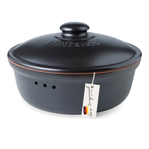 Romertopf Panera de Cerámica Ø 30 cm Negra
