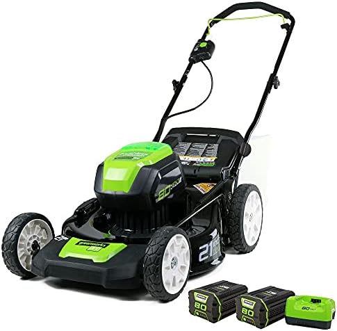 Greenworks Pro 80V 21" Brushless Cordless Lawn Mower, (2) 2.0Ah Batteries and 30 Minute Rapid Charger Included