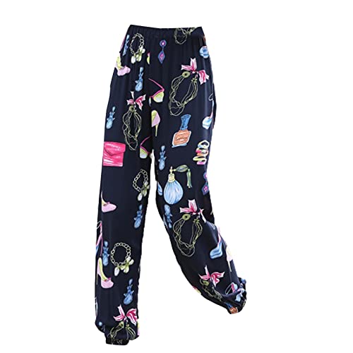Tiktok Trend Items Pantalon De Costume Noir Femme Pantalon Noir Fluide Elastique Pantalon Large Femme Coton Pantalon Femme Été Leger Chic Todays Daily Deals...