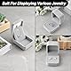Aucuu Samt Schmuck Geschenkbox, 2 Pack Geschenkschachtel Schmuckschatulle, Flanellbox High-End Halskette Ring Geschenktüte Dreiteiliges Set