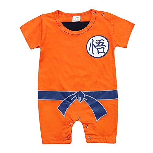 Preisvergleich Produktbild Babyspielanzugoverall Chinesische Schriftzeichen Dragon Ball Sun Goku Kostüm Niedliche Baumwollkleidung
