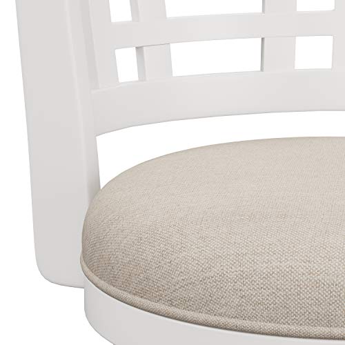 Hillsdale Fairfox 24.5" Wood Swivel Counter Height Stool, White - Image 6