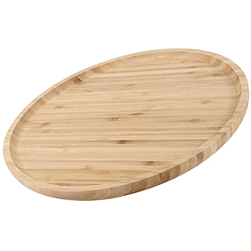 Diknaam 3 Pcs 12 Inches Bamboo Plant Saucer, Round Bamboo Plant Tray, Natural Bamboo Plate For Indoor And Outdoor Plants #TOP4