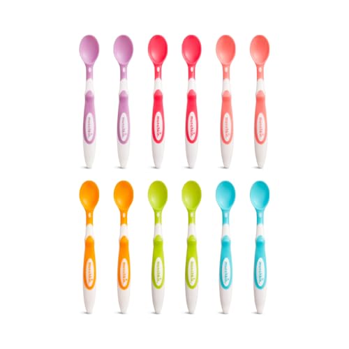 Munchkin Soft Tip Toddler & Baby Spoons| Baby Weaning Spoons Set with Ergonomic Handles| Dishwasher Safe Plastic Cutlery| BPA Free Baby Feeding Spoons...