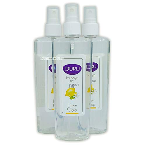 Duru Lemon Cologne Limon Kolonya Spray Pump Bottle 150 ml (4 PCs Offer)