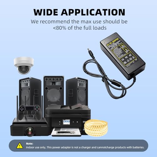 24V 6A Netzteil, 144W Adapter 100-240V AC zu 24V 6A DC-Netzteil mit LED Terminalsteckverbinder mit 5,5x2,1mm DC-Ausgangsbuchse für LED-Streifenlicht