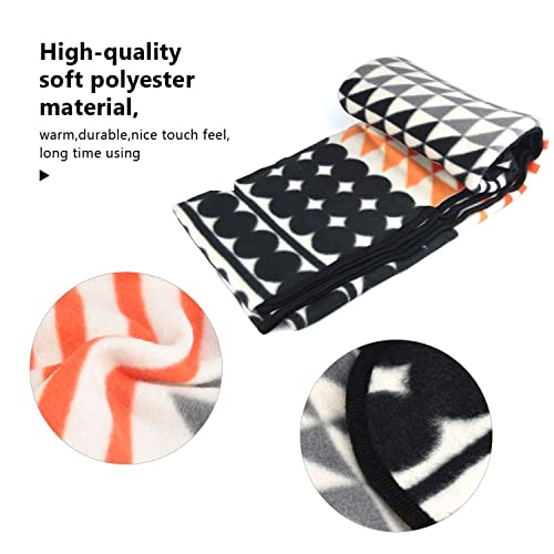 Forestfish Fleece Throw Blanket Cozy Soft Portable Travel Blanket Compact For Long Car Airplane Train Rides 60" X 40", Orange #TOP1