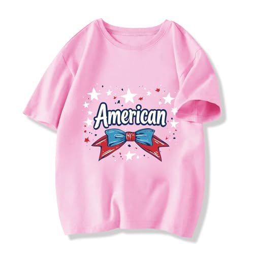 Image of Boys 4th of July Shirts-Toddler Girls Patriotic American Flag Tees Kids Memorial Day USA T-Shirts 2-7T