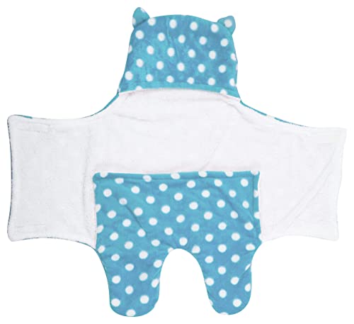 Image of New Born Multi-Purpose Baby Boy's and Baby Girl's Blanket and Sleeping Bag (Blue Dot, 0-6 Months)