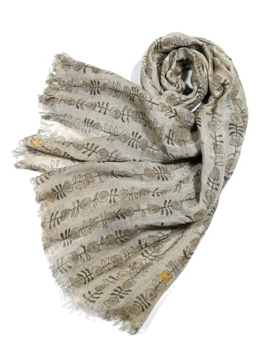 Image of Shanlin Unisex Natural Color 100% Linen Scarves for Men and Women