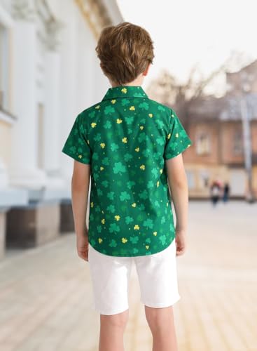 Image of XiaoMoSha Hawaiian Shirts for Boys Button Down Shirt Short Sleeve Shirts Girls Hawaiian Shirt Summer Beach Tops for Kids