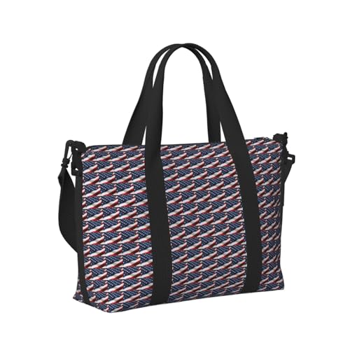 Sac de voyage imprimé drapeau américain mixte grand format pour weekend