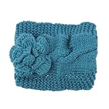 EPIGEIST 大花手編みニットヘッドバンド レディース伸縮性ヘアラップ 耳あて保温 冬用防風ファッションヘッドアクセサリー