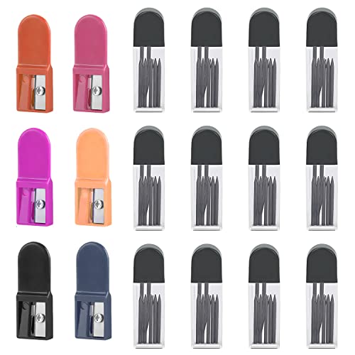 CYIOU 100 Stück Zirkelminen Tischler Bleistift Ersatz Bleiminen für Zirkel mit 2 Bleistiftspitzern für Mathematisches Zeichnen oder Holzarbeiten Konstruktions Markierungen usw (2 mm) Cover