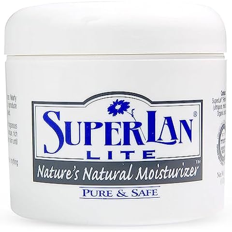 superlan Lite Lanolin Cream, 4 oz – Lightweight Creamy Formula with Medical-Grade Lanolin & Jojoba Oil - Moisturizer for Everyday Dry Skin Relief – Hands, Feet, Body, & More Cover