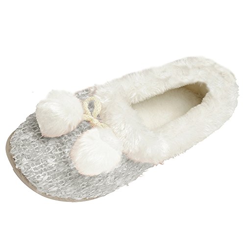 Donna Dunlop Falsa Pelliccia Memory Foam Ballerine...