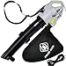 3 in 1 Leaf Blower, 3000W Garden Vacuum and Shredder with 10m Cable, Wheels, Garden Vacuum for Clearing Patios, Gardens of Leaves(Grey)