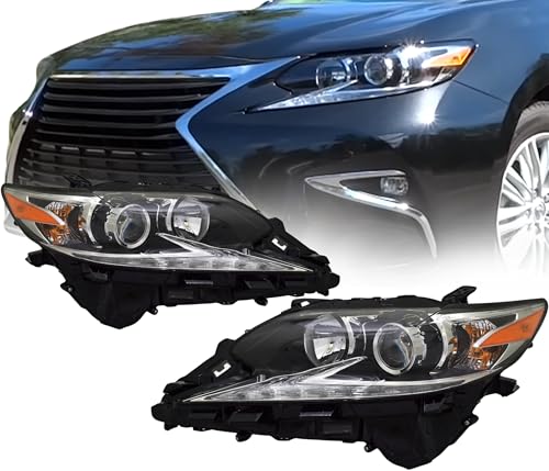 ALLIGATOR AUTO LIGHTS Headlight Assembly Replacement For Lexus 2016 2017 2018 ES300h / ES350 Sedan LED & Halogen w/Bulb, DOT/SAE, Right & Left Sides, LX2519158, LX2518158, 81140-33A50, 81070-33550