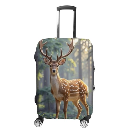 Sika Deer Luggage Cover, Elastic Luggage Protector Fits 19-32in Suitcases, Washable & Anti-Scratch Suitcase Cover for Men Women L