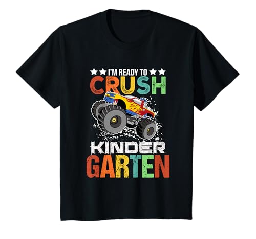 Ready to Crush Kindergarten Monster Truck Boy Back to School T-Shirt