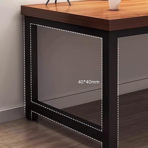 Bureau d'ordinateur 119 cm robuste avec plateau de 40mm et structure métal